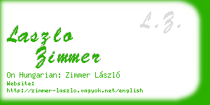 laszlo zimmer business card